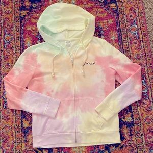 NWOT PINK Classic zip up hoodie
